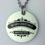 10pcs Stainless Steel Women Christmas Letter Pendant Necklace