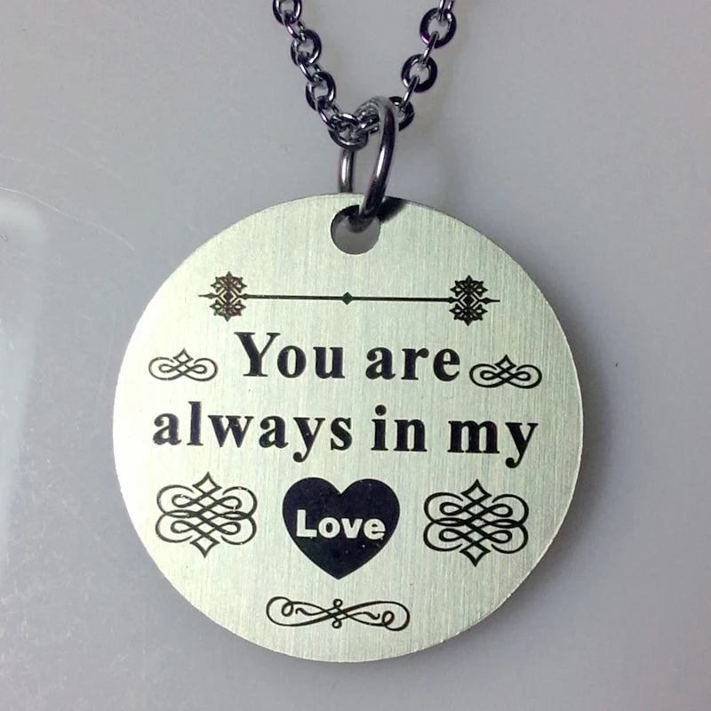 10pcs/lot Stainless Steel Heart Wish Pendant Necklace