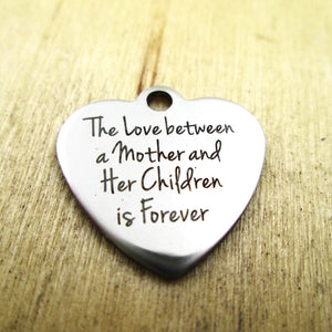 10pcs Mother and Children Stainless Steel Charms - DIY Pendants