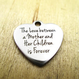 10pcs Mother and Children Stainless Steel Charms - DIY Pendants