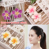 10pcs 35mm Polymer Clay Plumeria Frangipani Flowers Beads for DIY Earrings