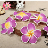 10pcs 35mm Polymer Clay Plumeria Frangipani Flowers Beads for DIY Earrings