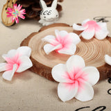 10pcs 35mm Polymer Clay Plumeria Frangipani Flowers Beads for DIY Earrings