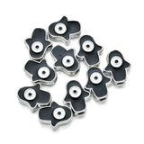 Boho Silver Eye Charms Beads for Necklace Bracelet Making