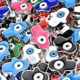 Boho Silver Eye Charms Beads for Necklace Bracelet Making