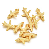 Copper Plated Airplane Charm Bead for Bracelet Bangle Making
