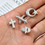 Copper Plated Airplane Charm Bead for Bracelet Bangle Making