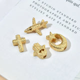 10pcs Copper Plated Evil Eye Beads Lucky Fatima Hand Charms Bracelet