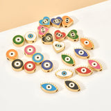 10pcs Colorful Enamel Evil Eye Charms DIY Greek Eye Charms for Jewelry Making