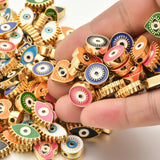 10pcs Colorful Enamel Evil Eye Charms DIY Greek Eye Charms for Jewelry Making