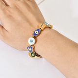 10pcs Colorful Enamel Evil Eye Charms DIY Greek Eye Charms for Jewelry Making