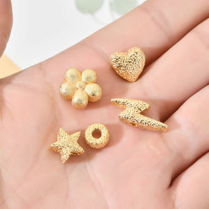 10pcs Flower Charms for Jewelry Making Copper Metal