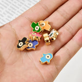 10pcs Lucky Fatima Hand Charm Eyes Hamsa Beads DIY Bracelet Making