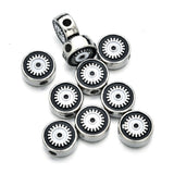 10pcs Metal Evil Eye Beads Charms Enamel Pendant for DIY Necklace Bracelet