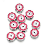 10pcs Metal Evil Eye Beads Charms Enamel Pendant for DIY Necklace Bracelet