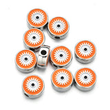 10pcs Metal Evil Eye Beads Charms Enamel Pendant for DIY Necklace Bracelet