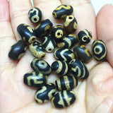10pcs Natural Stone Tibetan Dzi Beads 8mm*12mm DIY Jewelry Making