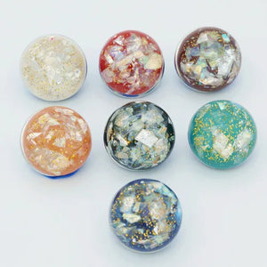 10pcs Natural Shell Fragment Snap Buttons Beads DIY Bracelets Neckla