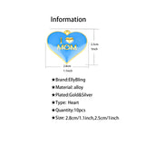 10pcs Mom Heart Charms DIY Jewelry Accessories Women H0025-HT0026