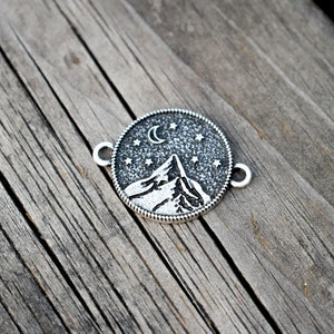 10pcs Mountain Charm Under The Star Camping Jewelry