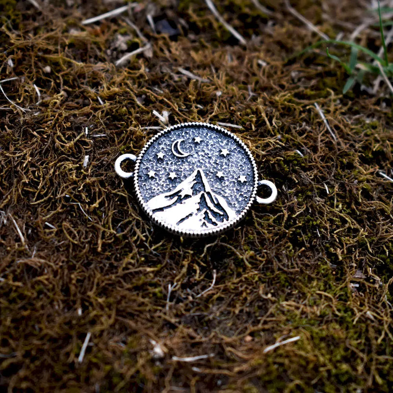 10pcs Mountain Charm Under The Star Camping Jewelry