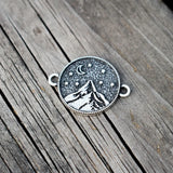 10pcs Mountain Charm Under The Star Camping Jewelry