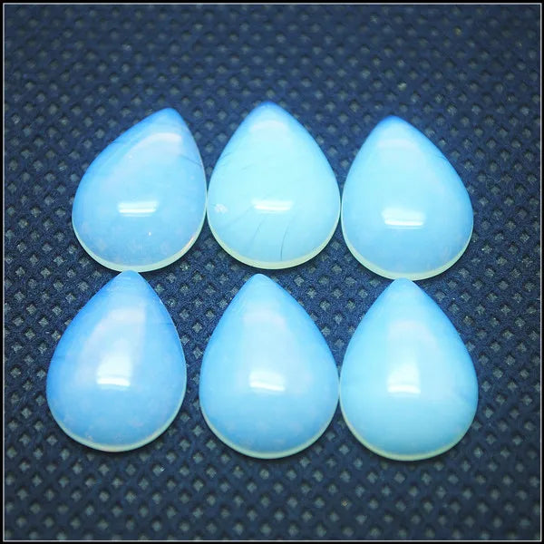 10pcs Yellow Stone Teardrop Cabochons for Pendants Making 10x14mm 13x8mm 18x25mm
