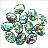 10pcs Abalone Shell Cabochons 18x25mm Oval Shape DIY Loose Shell Beads