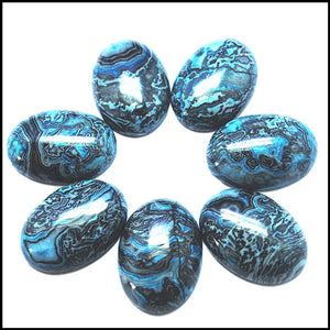 10pcs Oval Shape Nature Stone Cabochons 10x14mm - 18x25mm
