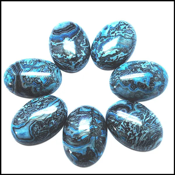 10pcs Oval Shape Nature Stone Cabochons 10x14mm - 18x25mm