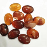 10pcs Natural Carnelian Stone Cabochons Oval Shape Beads 10x14mm - 30x40mm