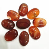 10pcs Natural Carnelian Stone Cabochons Oval Shape Beads 10x14mm - 30x40mm