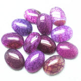 10pcs Green Semi Precious Stone Cabochons 18x25mm Oval Shape Natural Stone Cabs