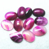 10pcs Green Semi Precious Stone Cabochons 18x25mm Oval Shape Natural Stone Cabs