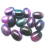 10pcs Green Semi Precious Stone Cabochons 18x25mm Oval Shape Natural Stone Cabs