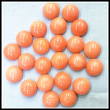 10pcs 8mm Round Pink Coral Cabochons for Pendants Making