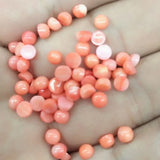 10pcs 4mm Pink Coral Cabochons for Earring Studs