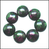 10pcs Green Stone Cabochons Round Shape Beads 8-20mm for Jewelry Making