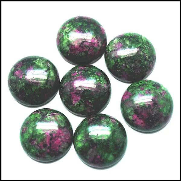 10pcs Green Stone Cabochons Round Shape Beads 8-20mm for Jewelry Making