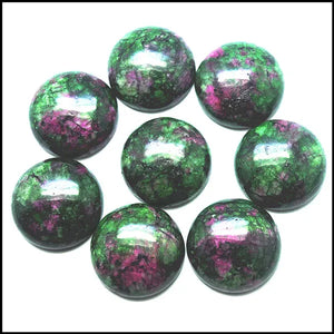 10pcs Green Stone Cabochons Round Shape Beads 8-20mm for Jewelry Making