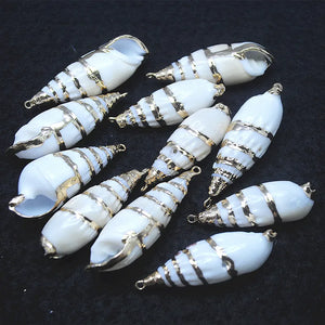 10pcs Shell Pendants 50-55mm for Women Necklace Making