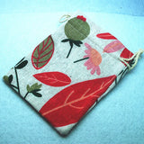 10pcs Jewelry Bags Women Pouches 10x14mm Size Plant Flower Leaf Cactus Designs