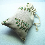 10pcs Jewelry Bags Women Pouches 10x14mm Size Plant Flower Leaf Cactus Designs