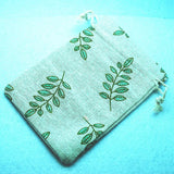 10pcs Jewelry Bags Women Pouches 10x14mm Size Plant Flower Leaf Cactus Designs