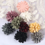 10pcs Chiffon Rose Flower DIY Crafts Hairpin Clothing Sewing Accessories