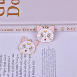 10pcs Moon Cats Charms Pendant for DIY Jewelry Making