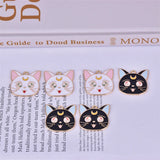 10pcs Moon Cats Charms Pendant for DIY Jewelry Making