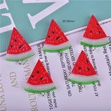 10pcs 28x14mm Watermelon Resin Charms for DIY Jewelry Phone Charms
