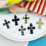 10pcs 29*20mm Rhinestone Crosses Charms for Jewelry Making Accessory