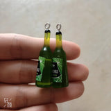 10pcs 3D Beer Bottle Resin Charms for DIY Earrings